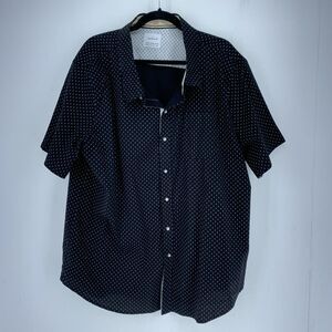 Craft‎ & Flow Mens 2XL Button Up Shirt Short Sleeve Stretch Casual Preppy